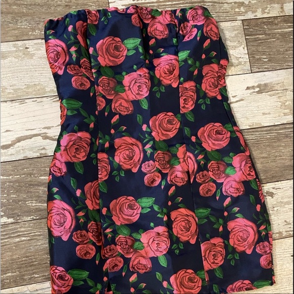 lulus rose jacquard dress - Picture 4 of 6